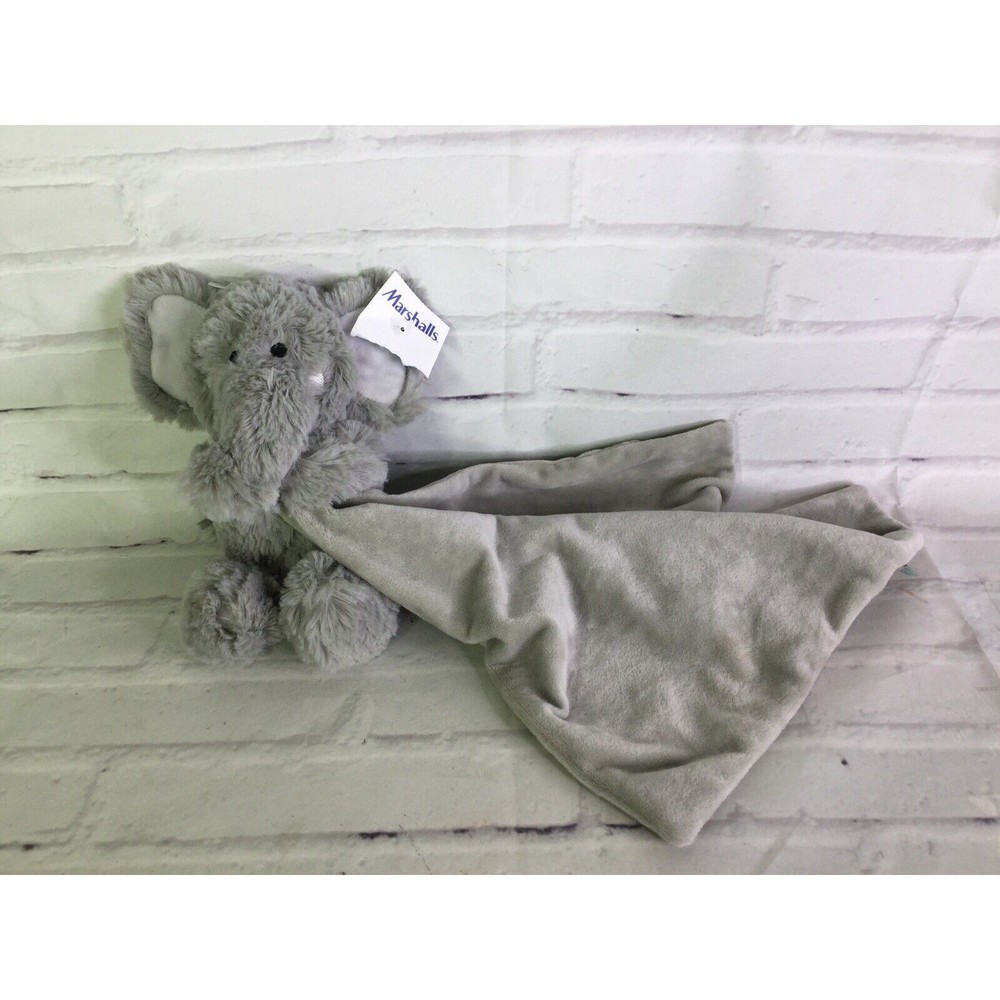 Waddle and Friends Elephant Gray Baby Security Blanket Lovey Lovie Rattle Plush